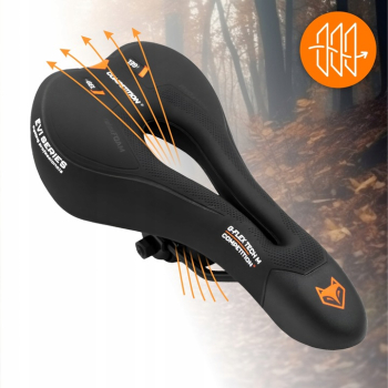 Siodełko rowerowe żelowe wygodne miękkie antywstrząsowe MTB M - Outlet